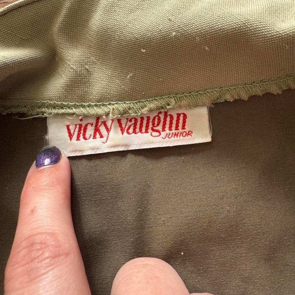 Vintage Army Green Romper - Picture 4 of 4